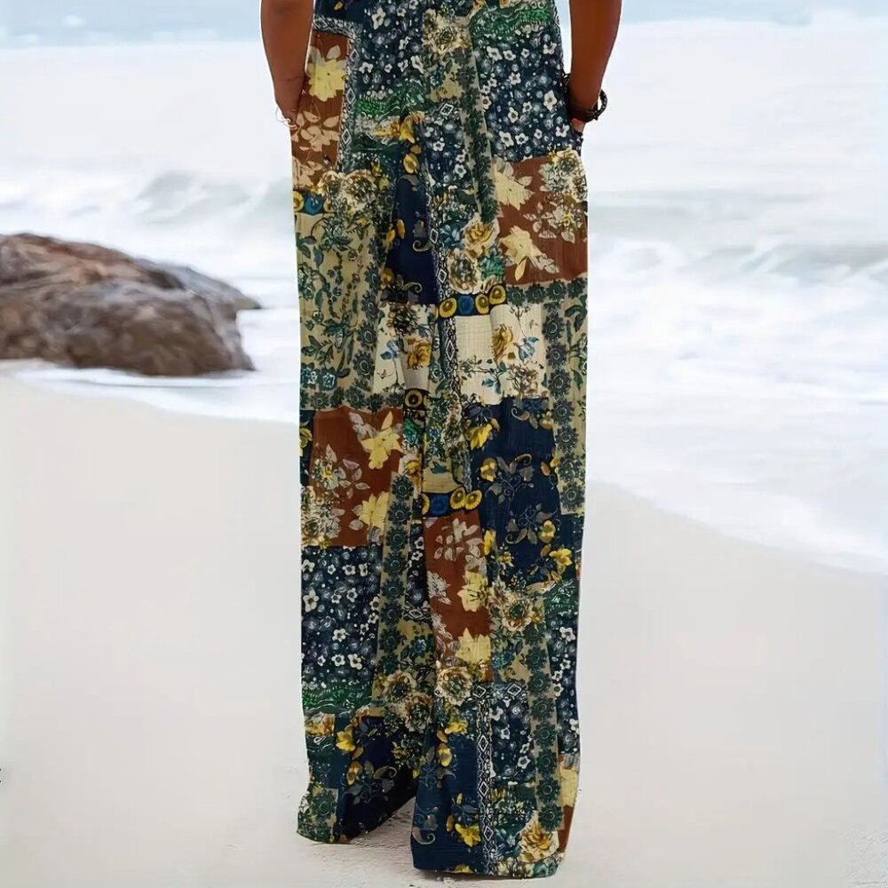 LADIES PATCHWORK JUMPSUIT NWT - Picture 6 of 8